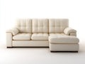 Ecksofa Kunstleder Creme Beige 260x160x85 cm Modern Klassisch Wohnlandschaft Design
