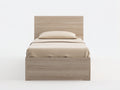 Einzelbett Massivholz Eiche Hell 200x90x80 cm Schlafzimmer Modern Minimalistisch Design