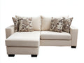 Ecksofa Stoff Beige Links Ottomane 240x160x85 cm - Modernes Wohnzimmersofa Minimalistisch Design