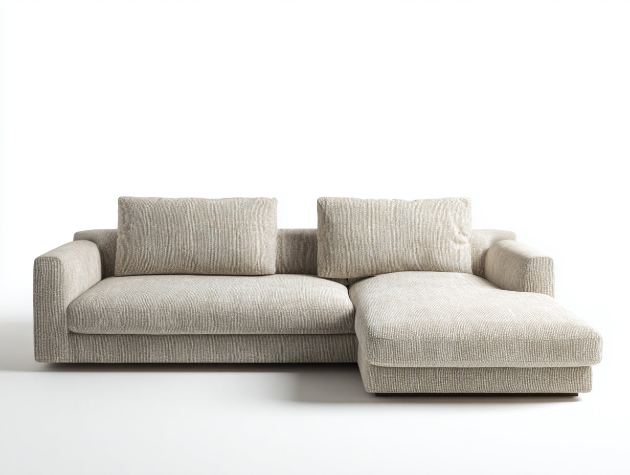 Ecksofa Stoff Beige L Form Modern 260x160x85 cm Wohnzimmer Polsterecke Modulares Design
