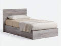 Einzelbett Holz Grau 205x105x90 cm Schlafzimmer modernes skandinavisches Design