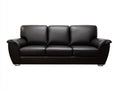 3 Sitzer Sofa Leder Schwarz 210x90x85 cm Wohnzimmer modernes elegantes Design