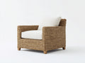 Polyrattan Gartensessel Natur Braun Weiss 90x80x80 cm Outdoor Lounge Sessel Modern Design