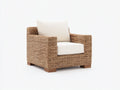 Polyrattan Gartensessel Natur Braun Outdoor Lounge Sessel Modern 75x80x85 cm Gartenstuhl