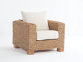 Polyrattan Gartensessel 90x85x82 cm - Natur-Weiß - Modernes Loungedesign