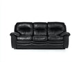 3 Sitzer Sofa Echtleder Schwarz Modern Klassisch 210x90x85 cm Wohnzimmer Polster Sofa Elegantes Design