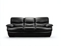 3 Sitzer Sofas aus Kunstleder 218x92x90 cm - Schwarz - Modernes Design